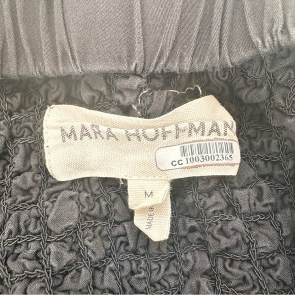 Mara Hoffman Mona Black Bodycon Organic Cotton Rosette Popcorn Dress Size M - Picture 11 of 12